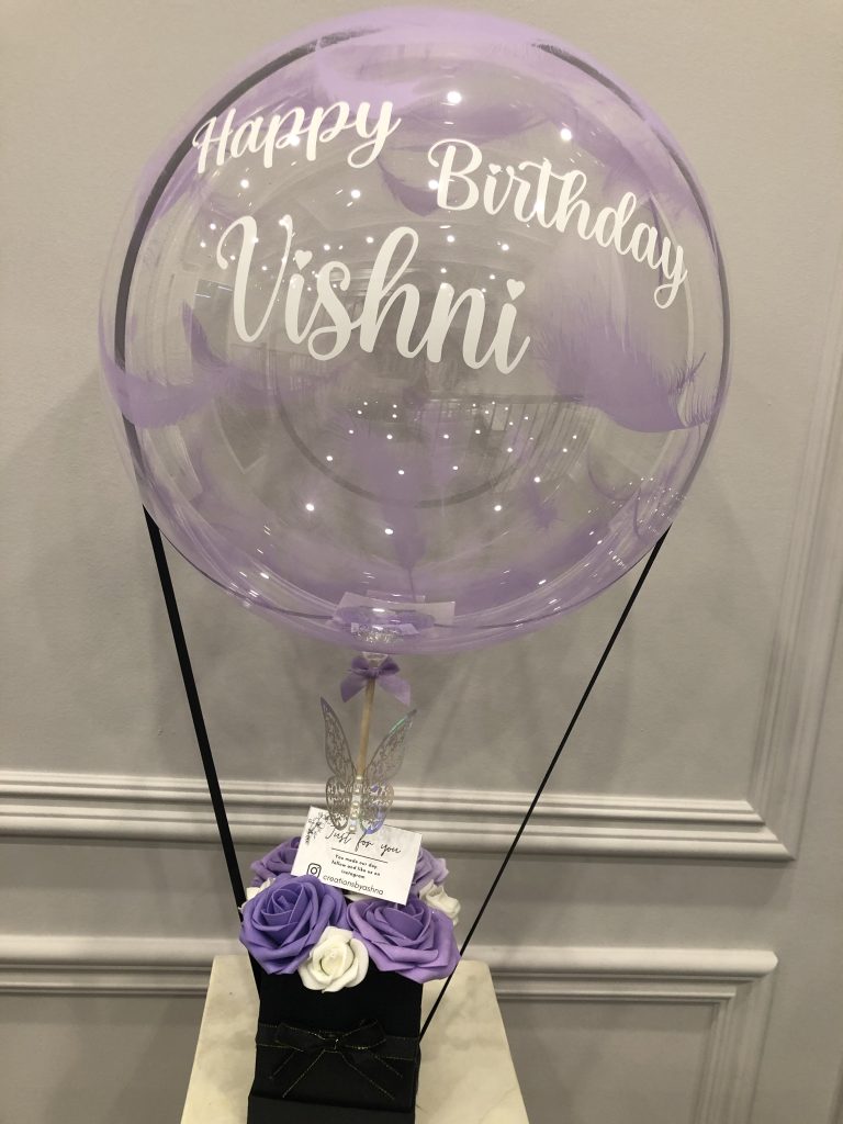 Custom Balloon With Artificial Flowers